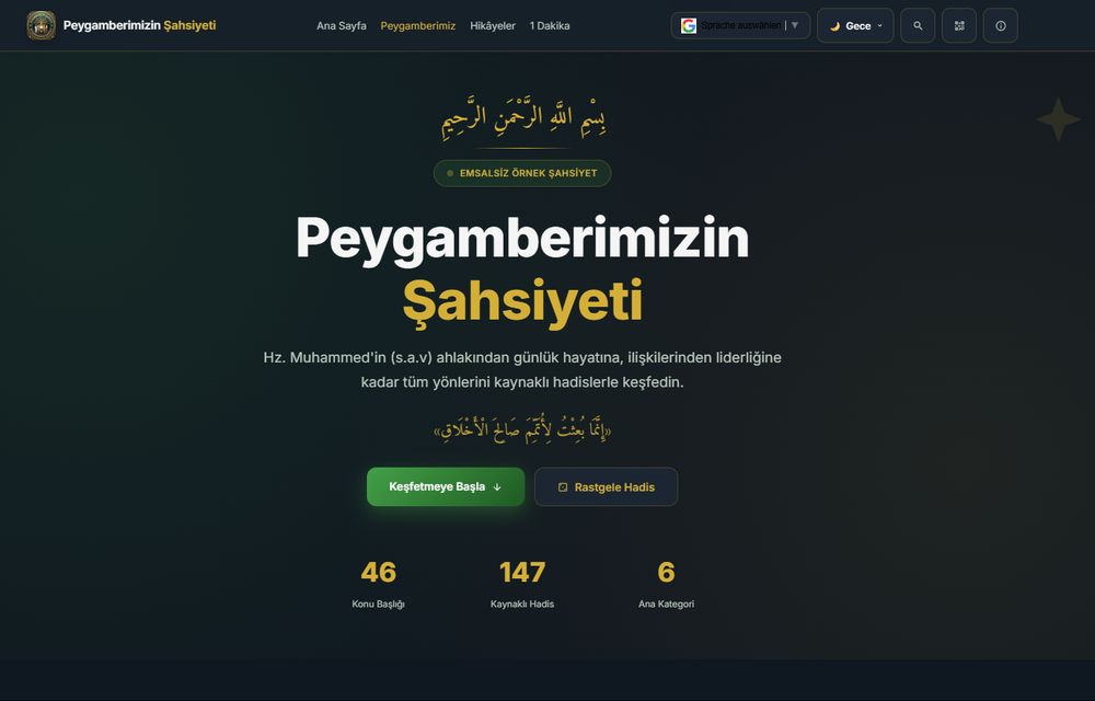 Peygamberimizin Şahsiyeti